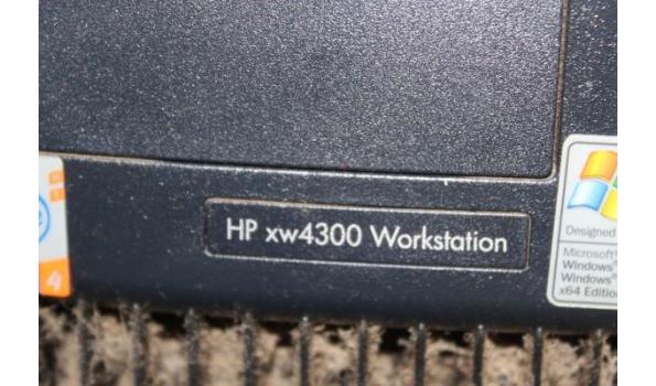 pc HP xw4300 Workstation, met tft-scherm, paswoord niet gekend